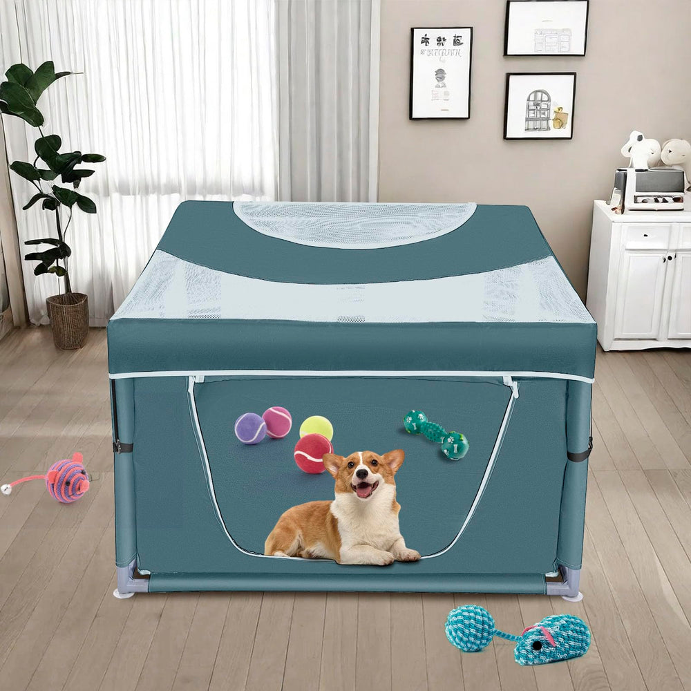 Uso en interiores para separar mascotas de forma temporal.