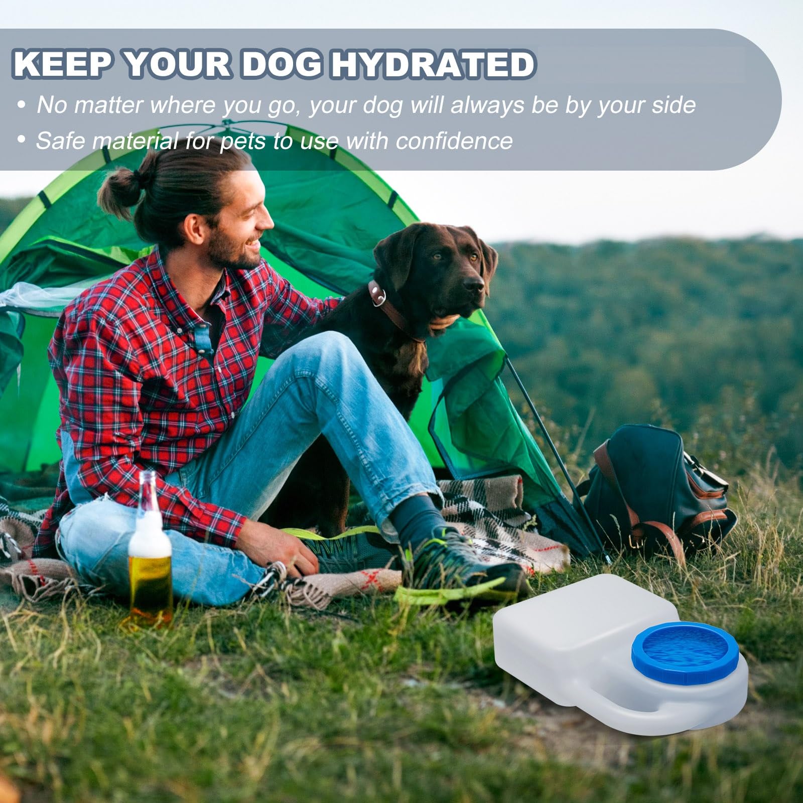 Ziliny gran capacidad 2.84 L para perros grandes en salidas.