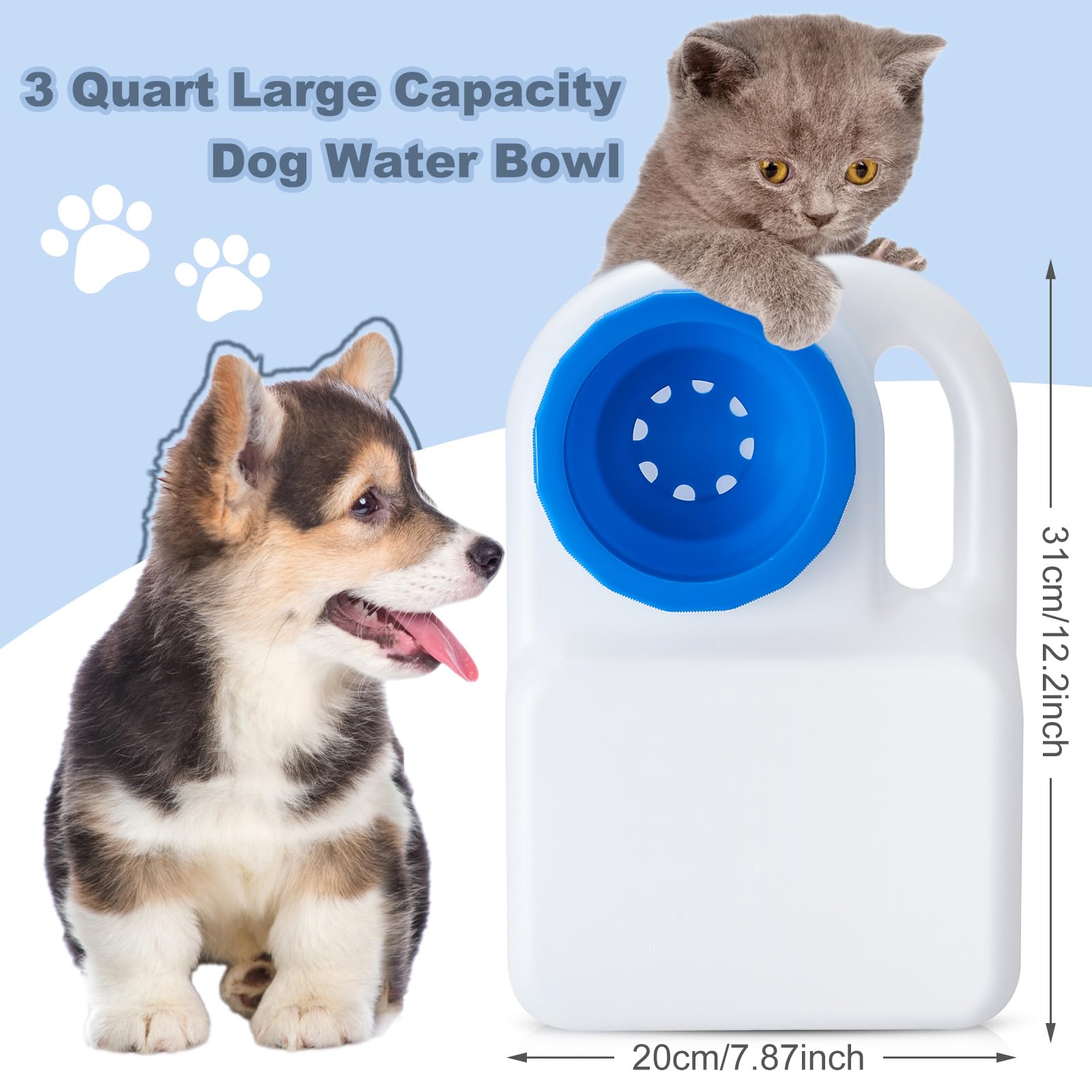 Ziliny dispensador de agua para coche, mantiene al perro hidratado sin derrames.