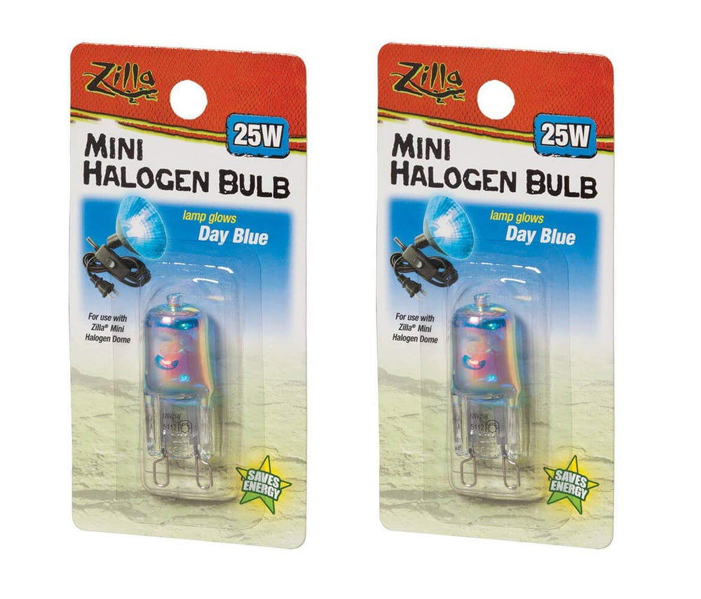 Zilla bombilla halógena mini 25W: luz azul diurna para calor y bienestar del reptil