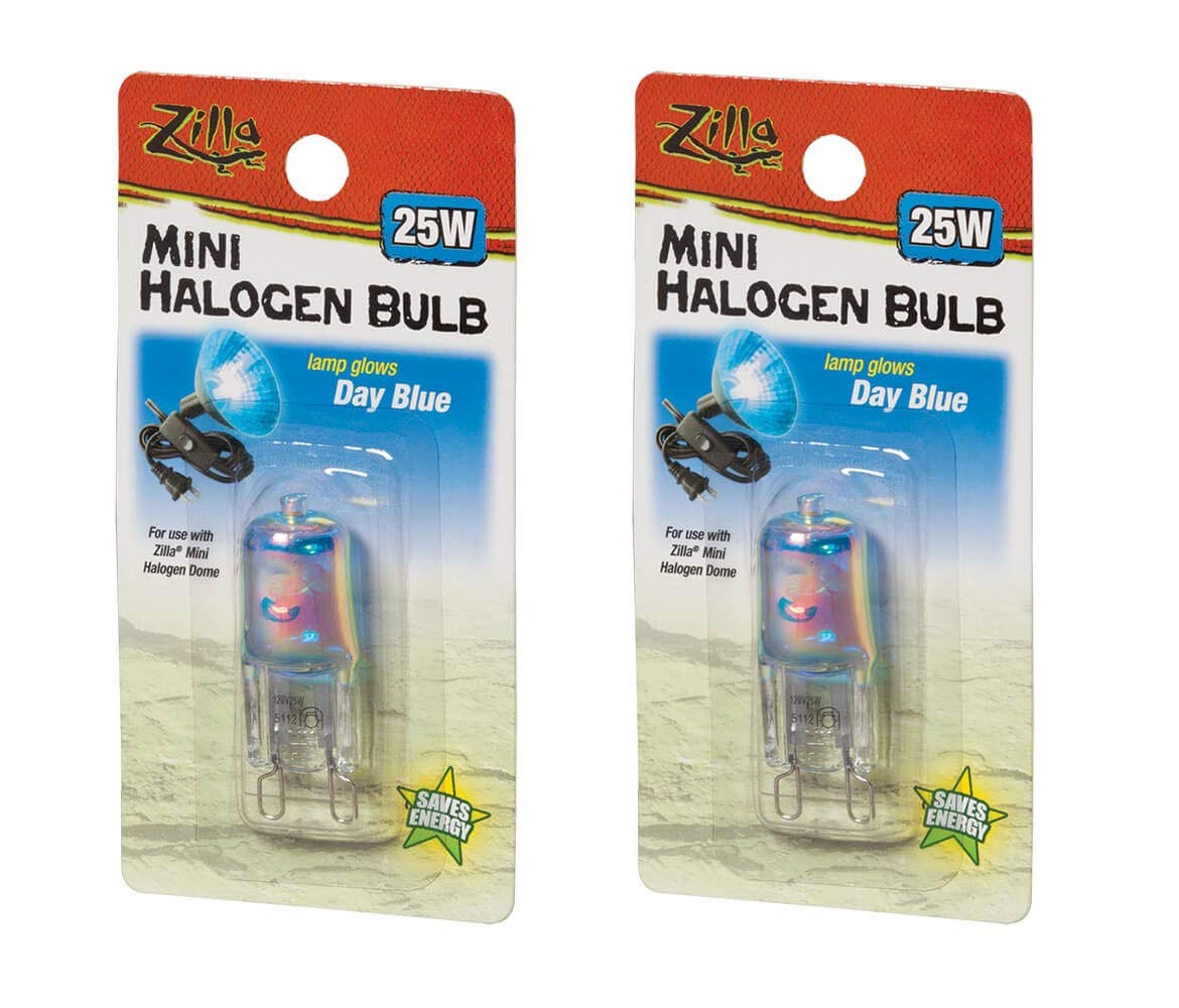 Zilla bombilla halógena mini 25W: luz azul diurna para calor y bienestar del reptil