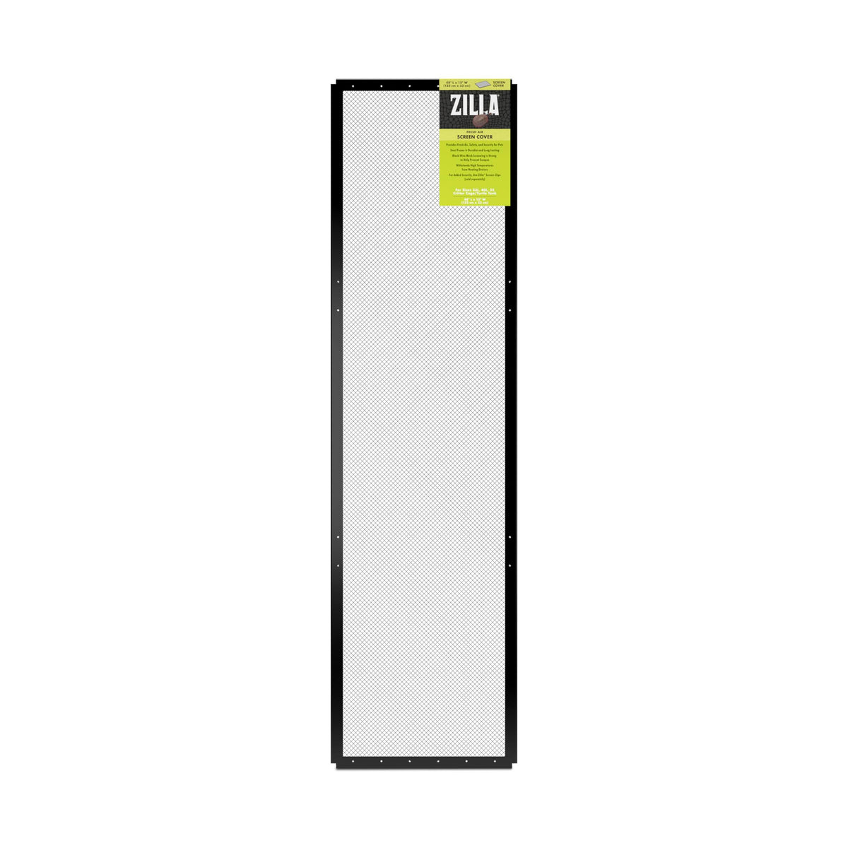 Zilla protección de pantalla aire fresco, vista frontal, marco de acero negro resistente