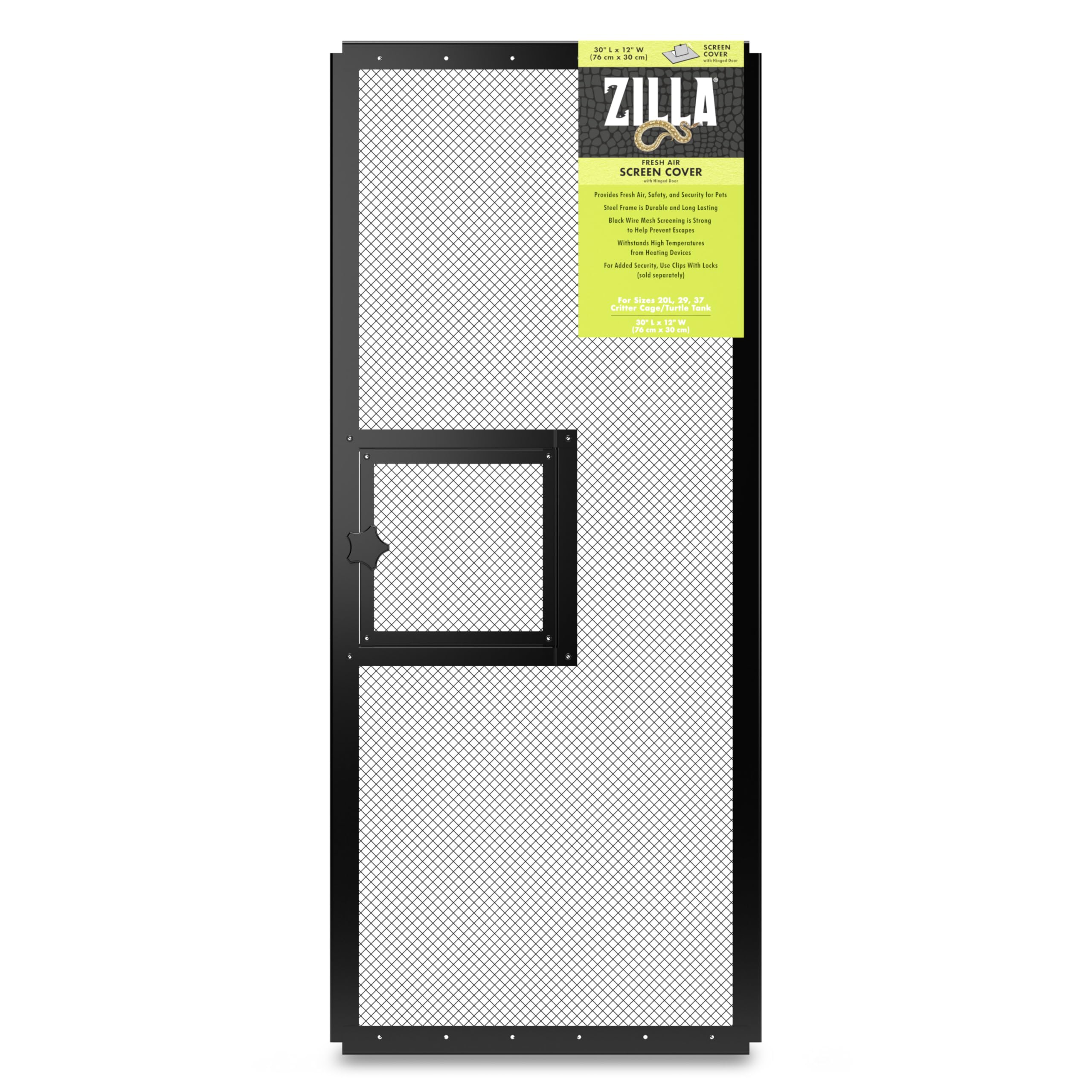 Zilla cubre-aire para terrario con puerta articulada facilita la alimentación