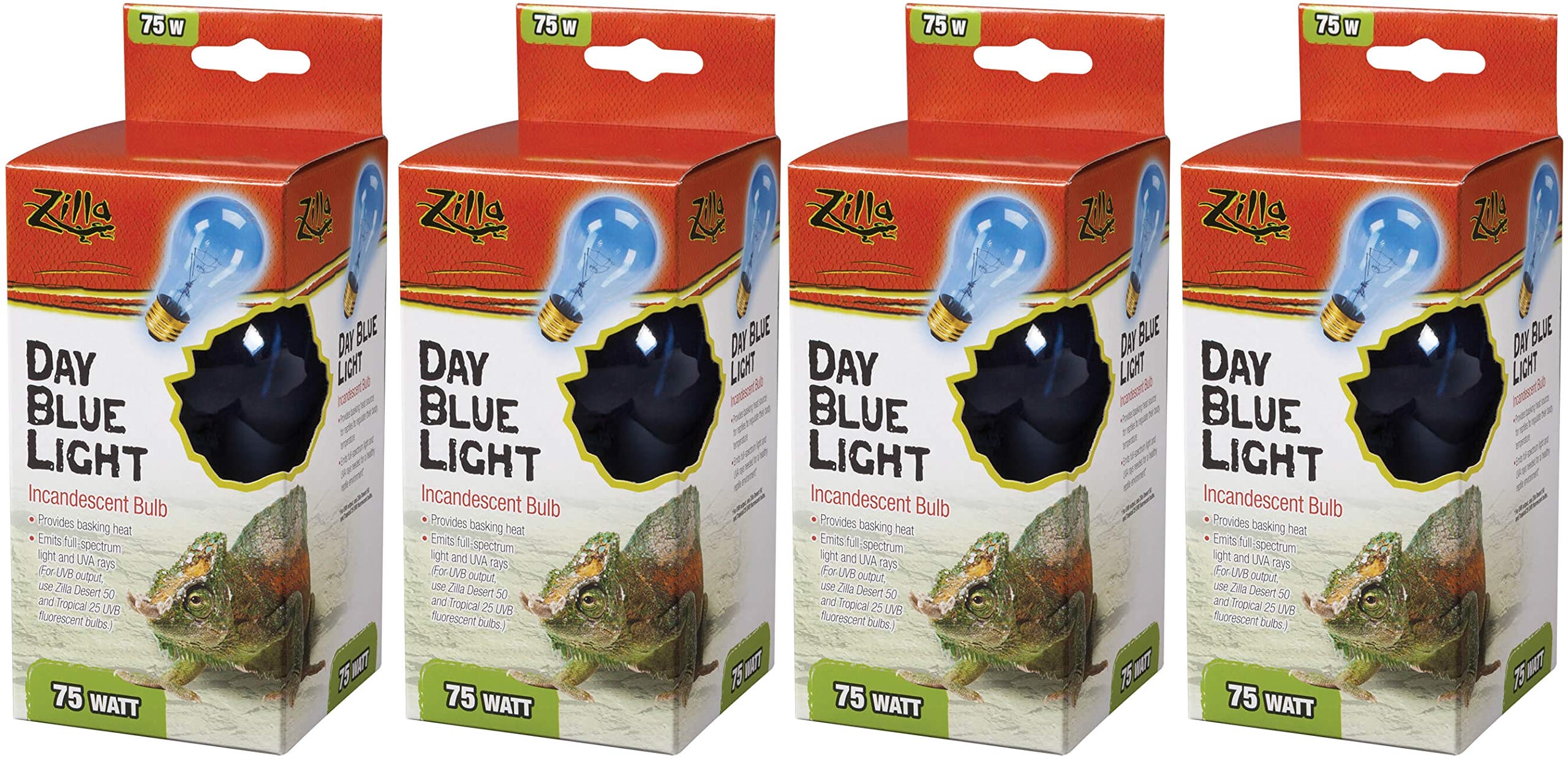 Lámpara Zilla incandescente azul diurno resalta colores de reptiles y ofrece iluminación suave.