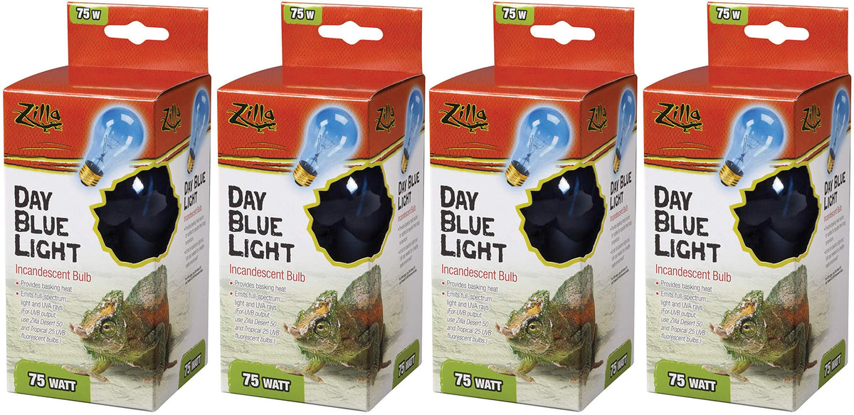 Lámpara Zilla incandescente azul diurno resalta colores de reptiles y ofrece iluminación suave.