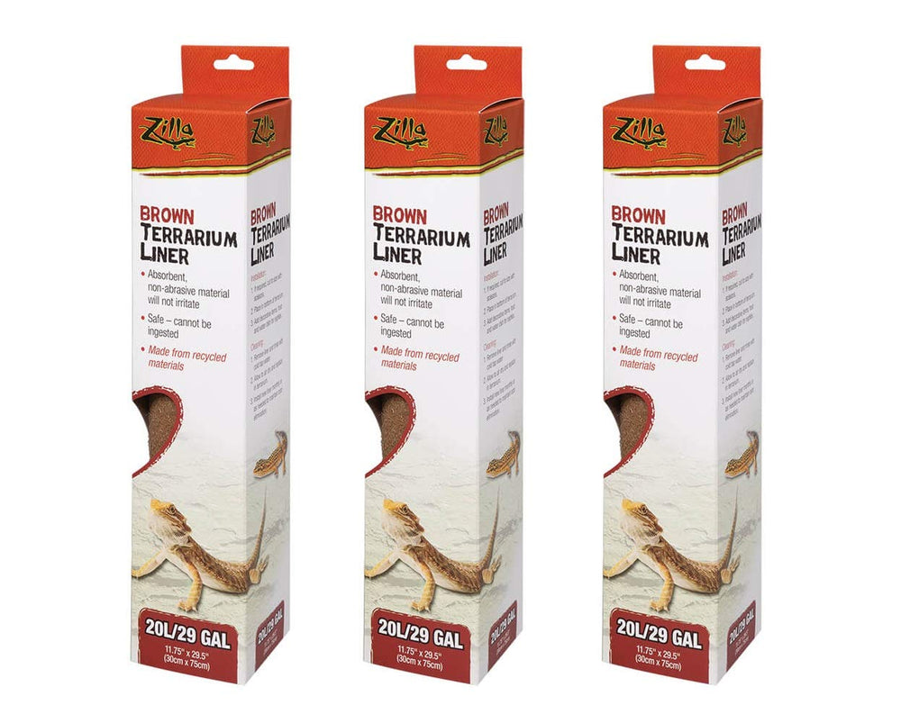 Zilla liner para terrario marrón de 20/29 galones, absorbe y mantiene limpio sin irritar reptiles