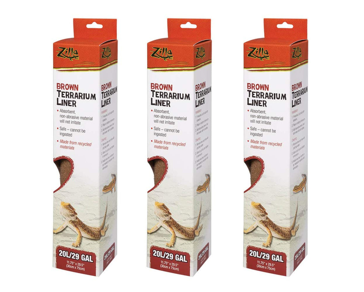 Zilla liner para terrario marrón de 20/29 galones, absorbe y mantiene limpio sin irritar reptiles