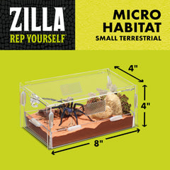 Base moldeada hermética del Zilla Micro Habitat mantiene sustrato sin filtraciones