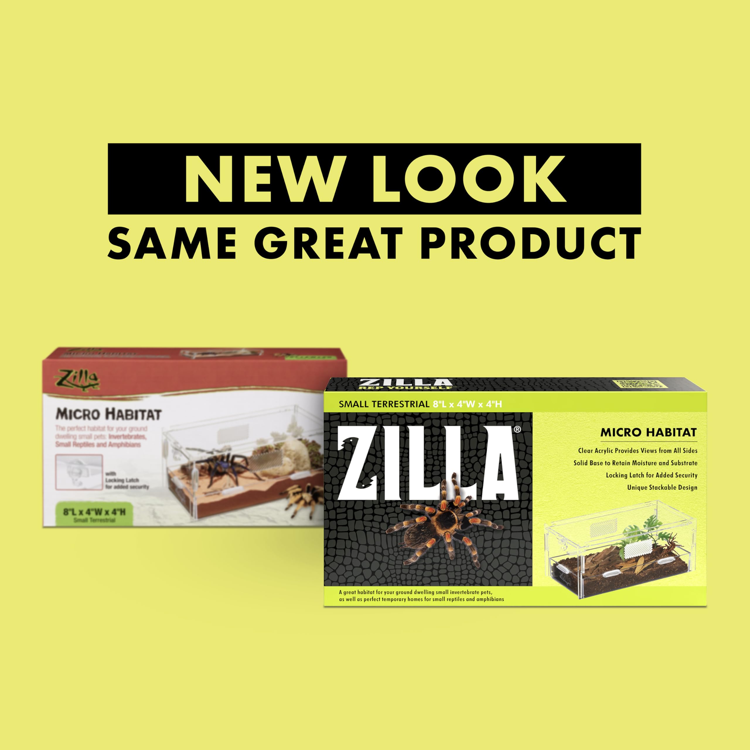 Zilla Micro Habitat con cierre seguro para evitar escapes accidentales