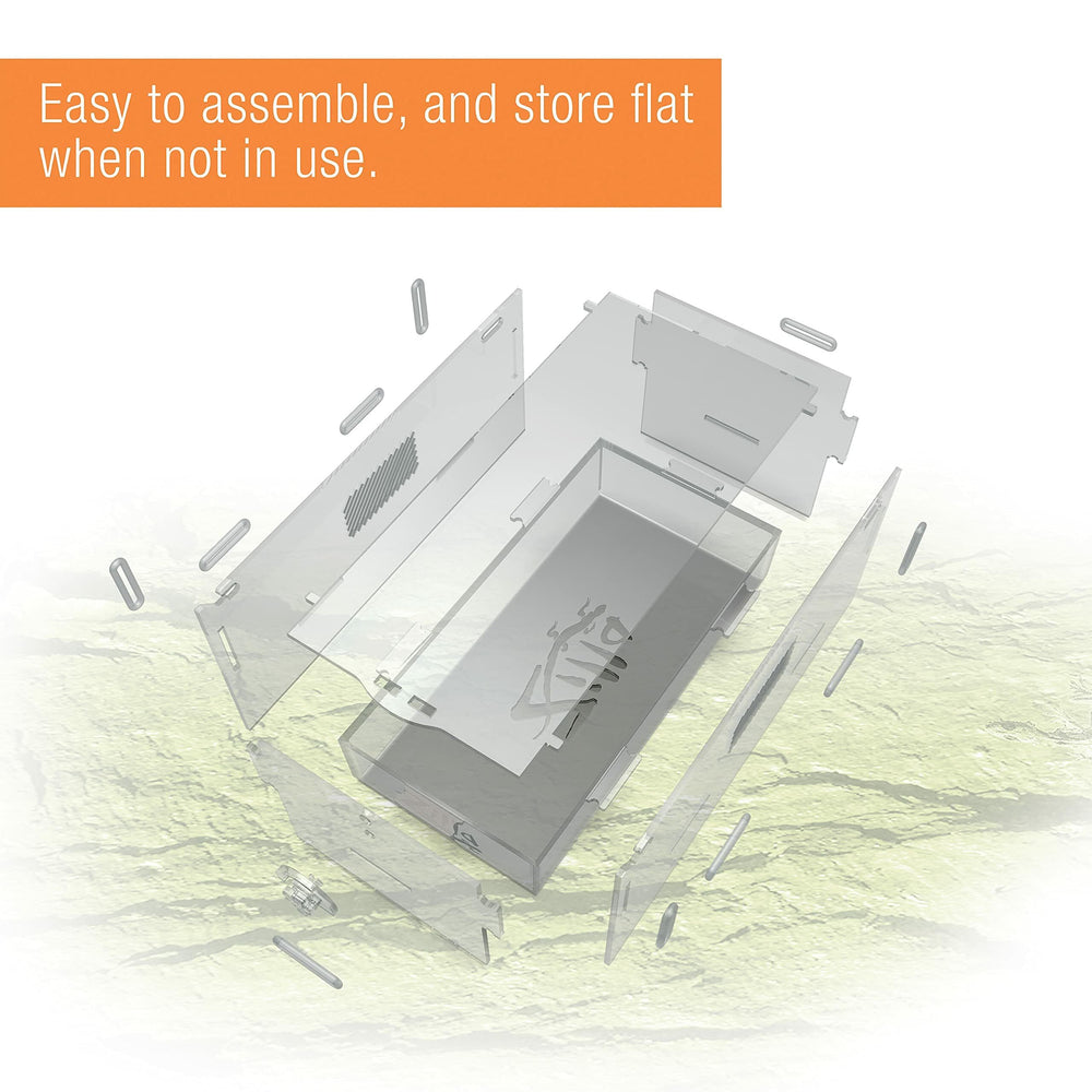 Zilla Micro Habitat Terrario, montaje fácil y almacenamiento compacto cuando no se usa.