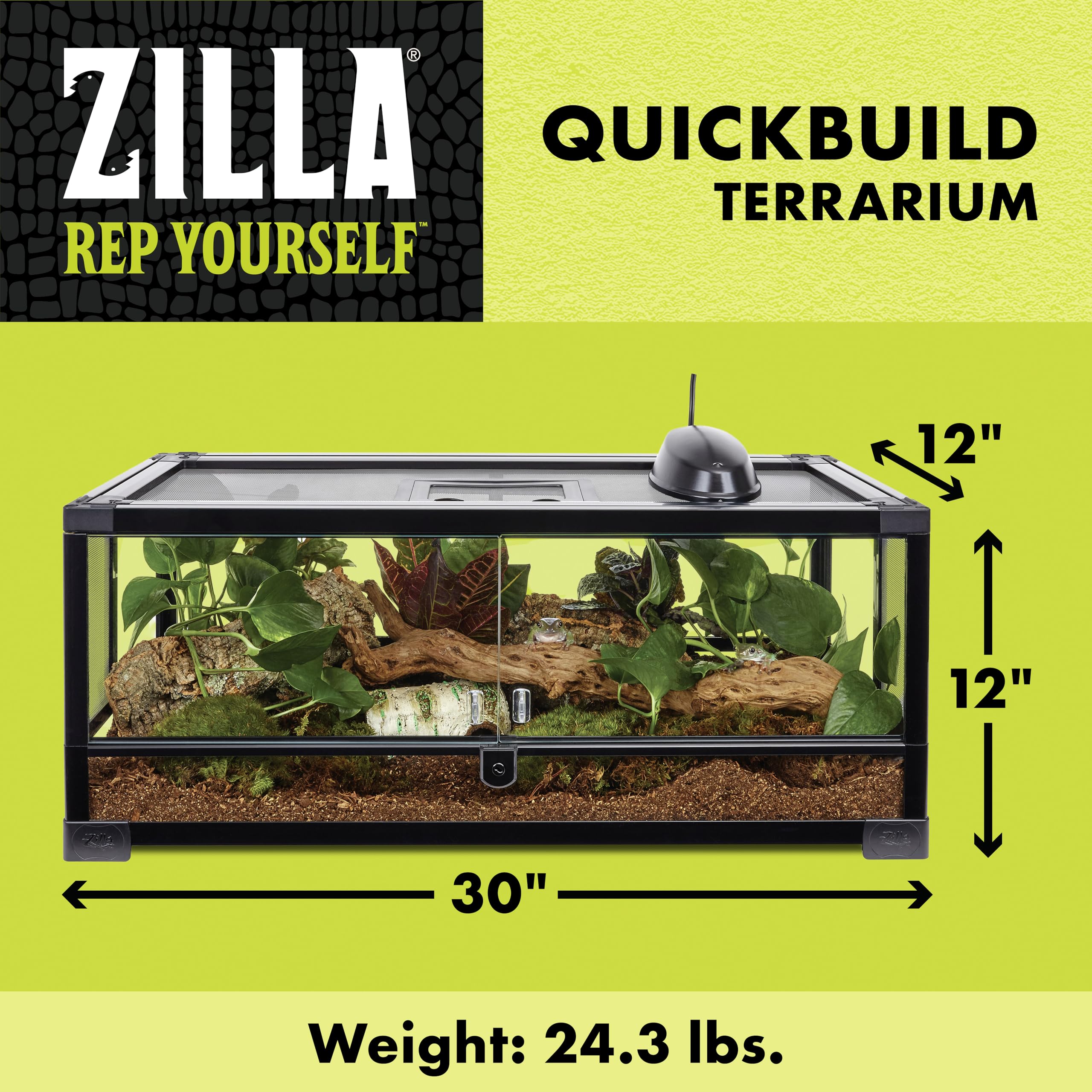 Puerta frontal deslizante de Zilla QuickBuild para acceso rápido y seguro.