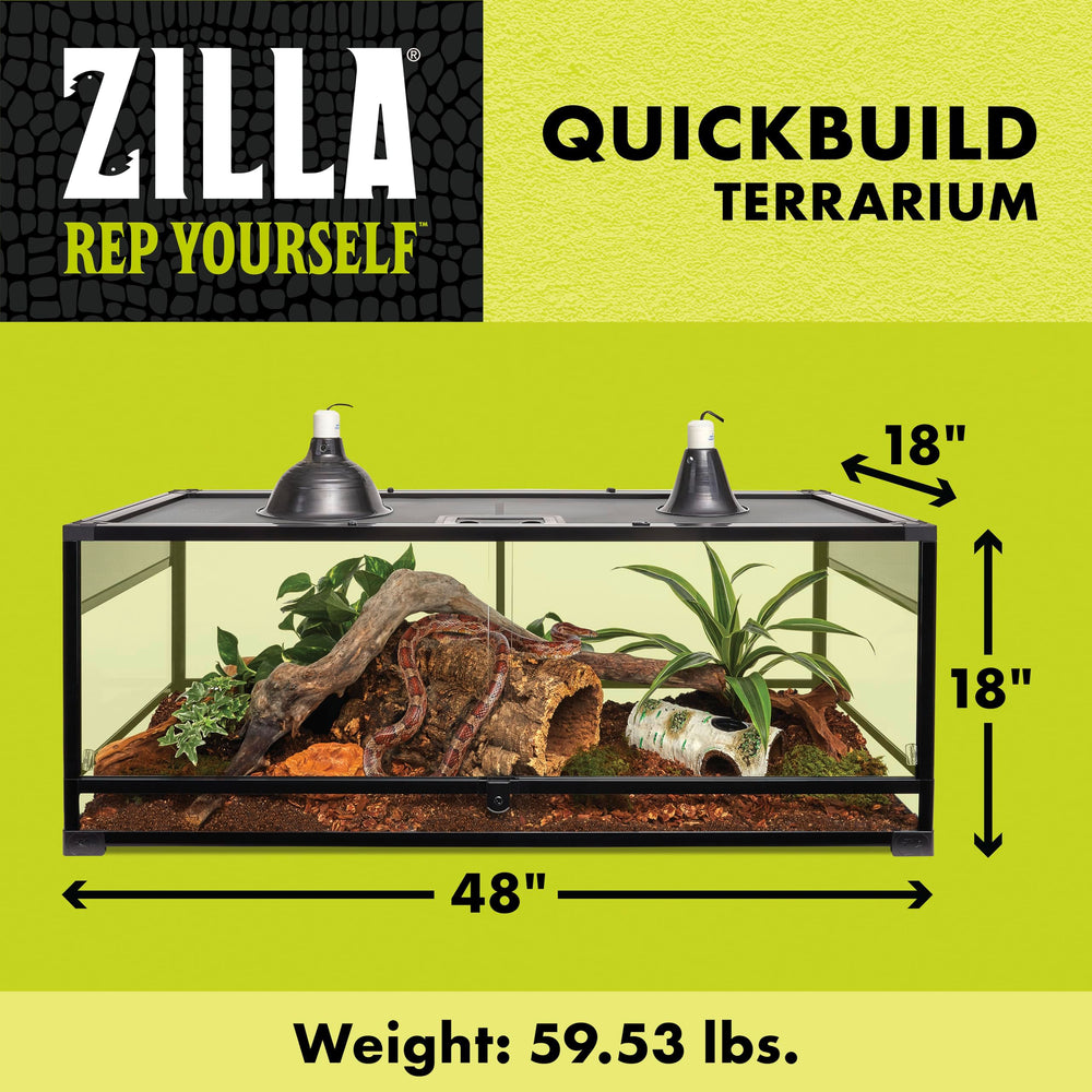 Zilla QuickBuild Terrario: tapa superior con pantalla doble para ventilación y mantenimiento.