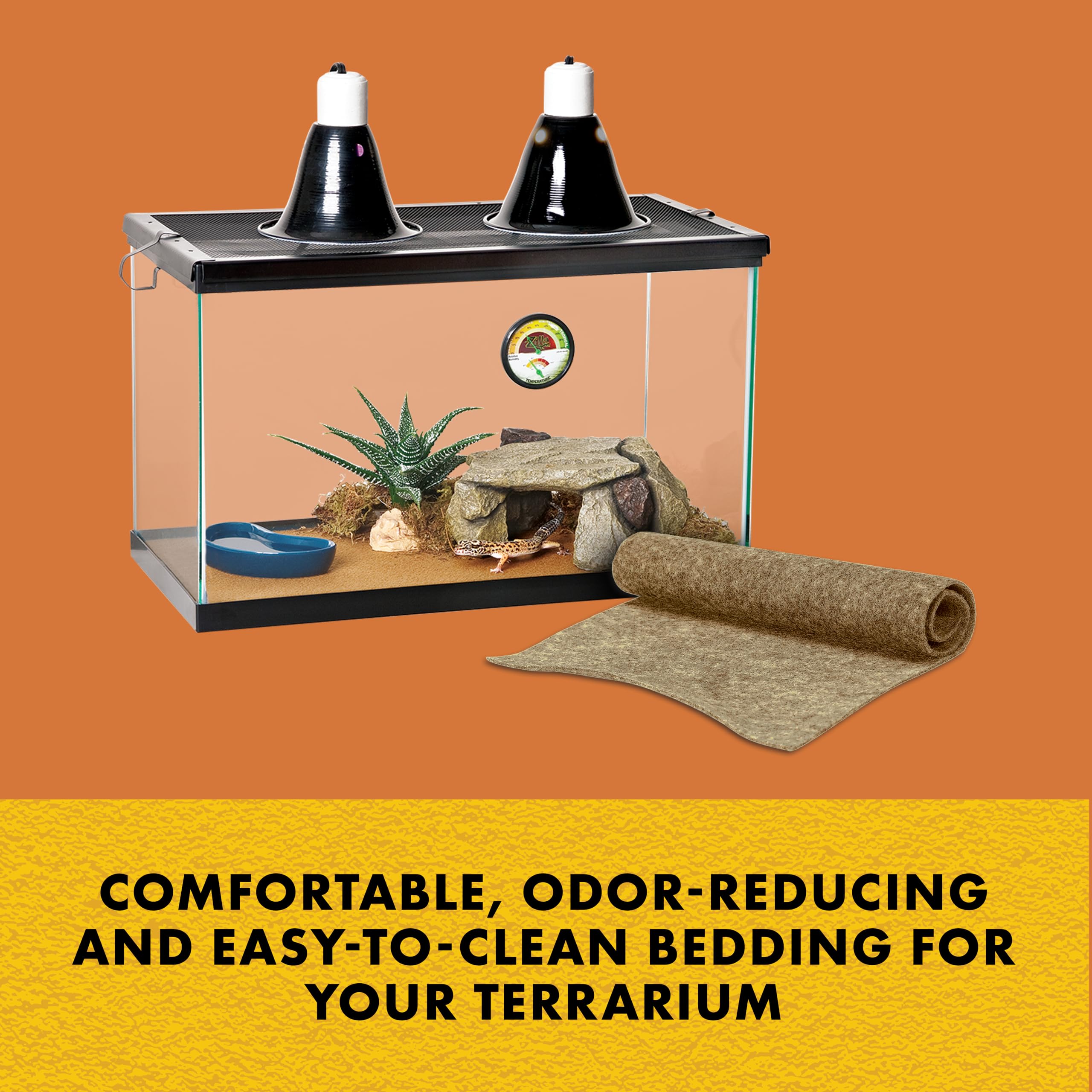 Zilla Terrarium Liner marron, corte a medida para un ajuste preciso.