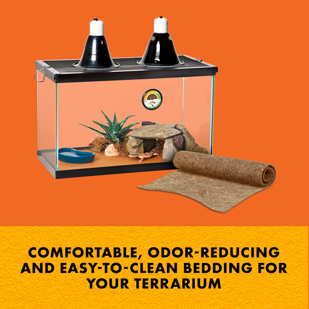 Zilla Terrarium Liner marron, corte a medida para un ajuste preciso.