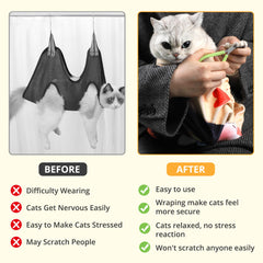 ZINGTERRA Envoltura para gato ayuda a cuidar orejas y limpieza suave.