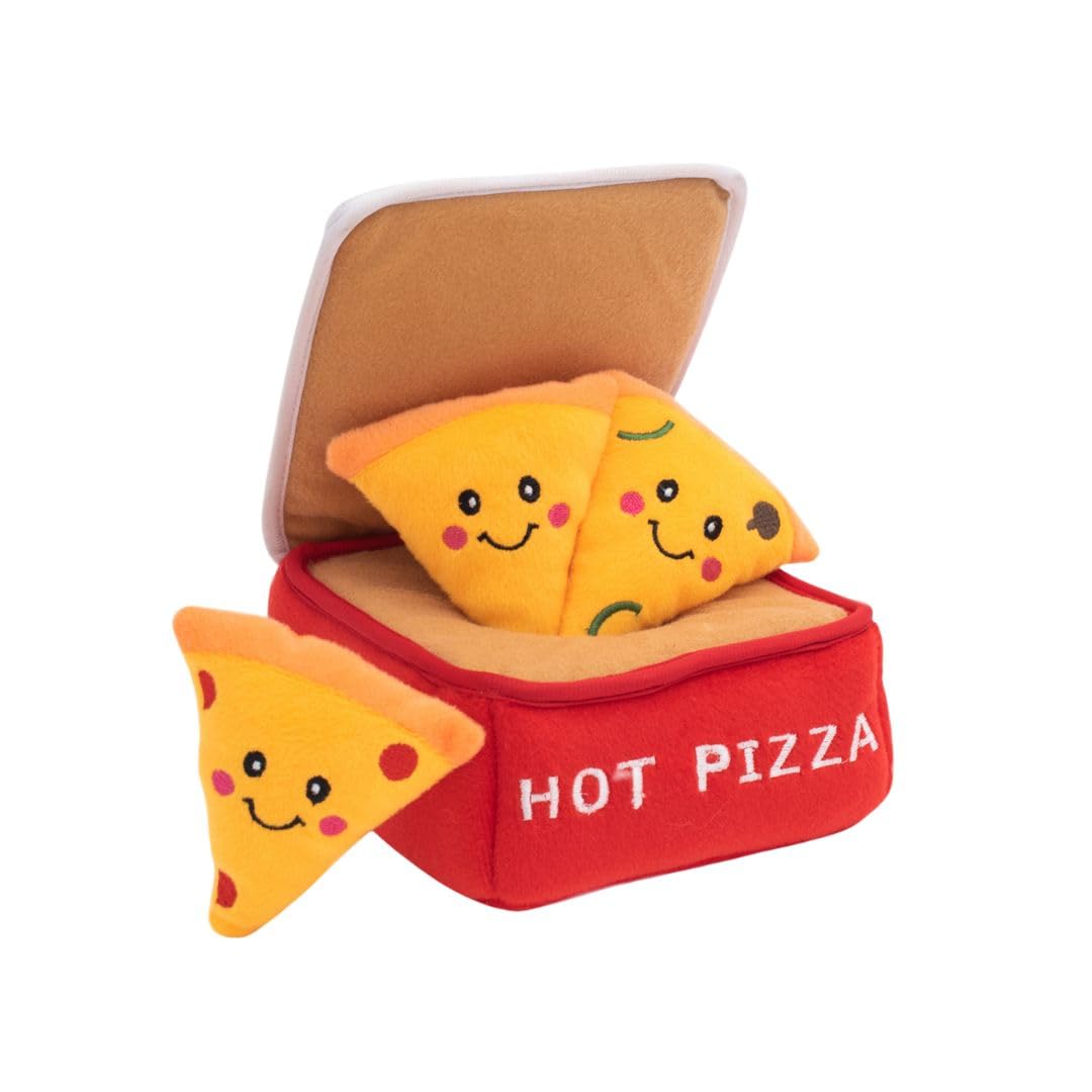 ZippyPaws Pizza Box Burrow: entretenimiento interactivo para perros