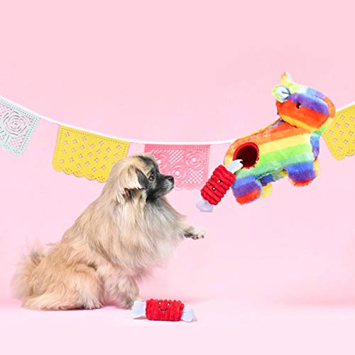 ZippyPaws Burrow Piñata, Miniz chirriantes para diversión y distracción durante el juego