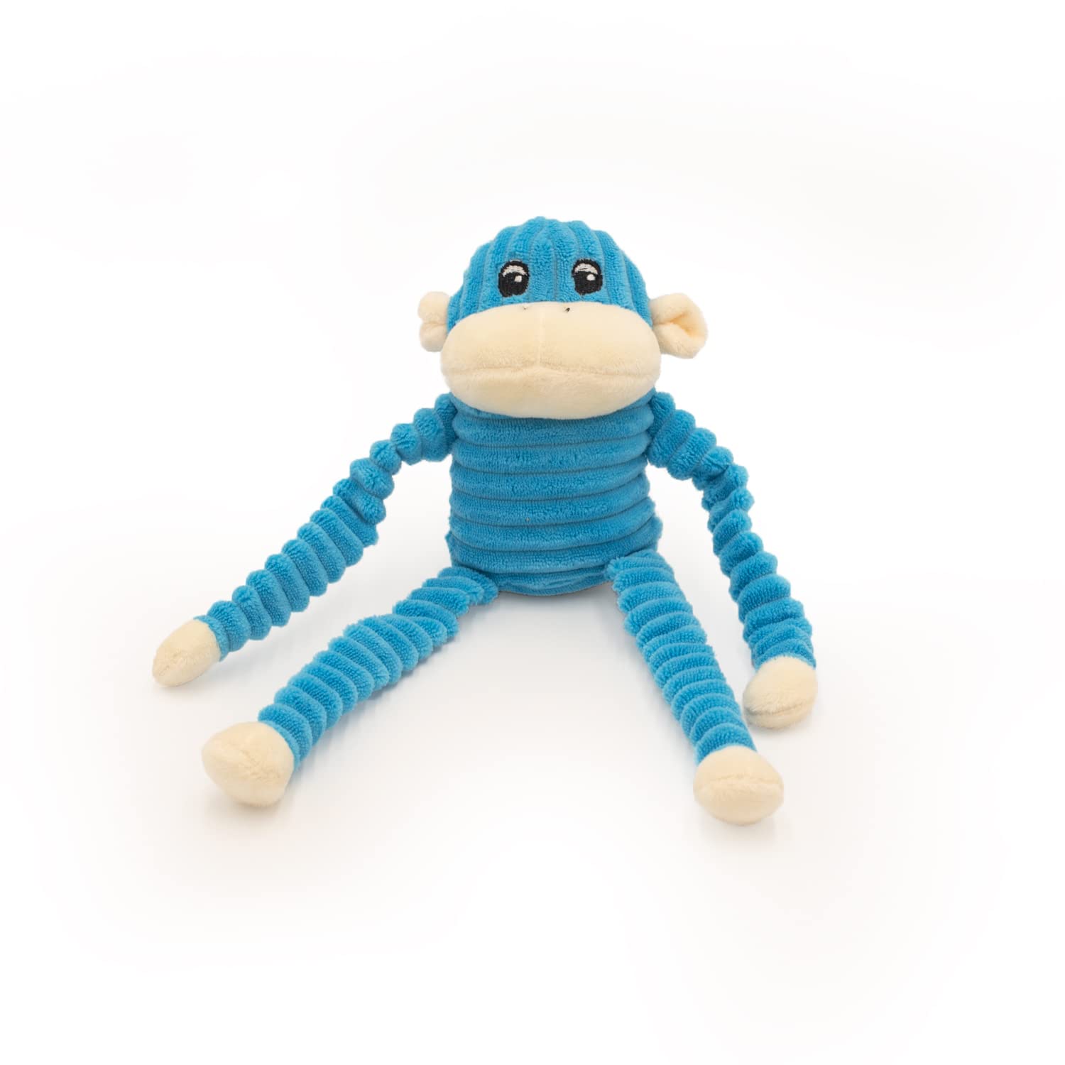 Juguete ZippyPaws mono crujiente, brazos suaves para perros pequeños.