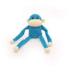 Juguete ZippyPaws mono crujiente, brazos suaves para perros pequeños.