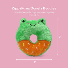 Donutz Buddies con chispas bordadas: juguete colorido para perros.