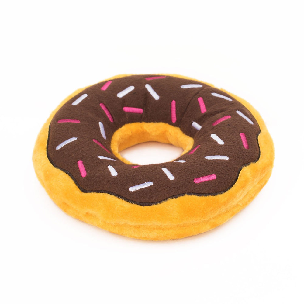 ZippyPaws Donutz con doble sonajero para enriquecer el juego.