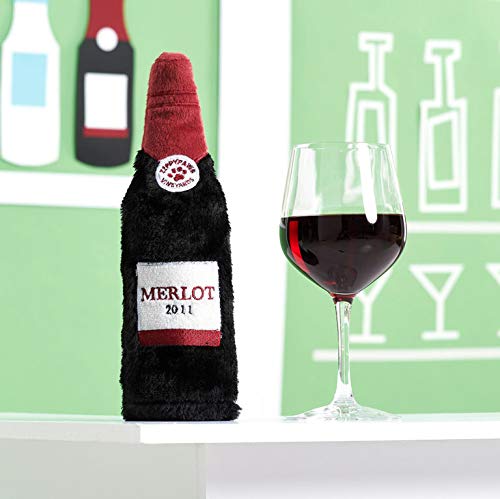 ZippyPaws Happy Hour Crusherz Merlot: juguete sin relleno para juego limpio y menos desorden.