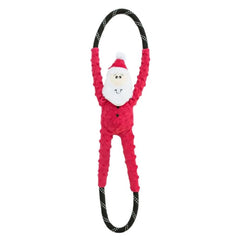 ZippyPaws juguete de cuerda Santa para perros, ideal para tirar y jugar.