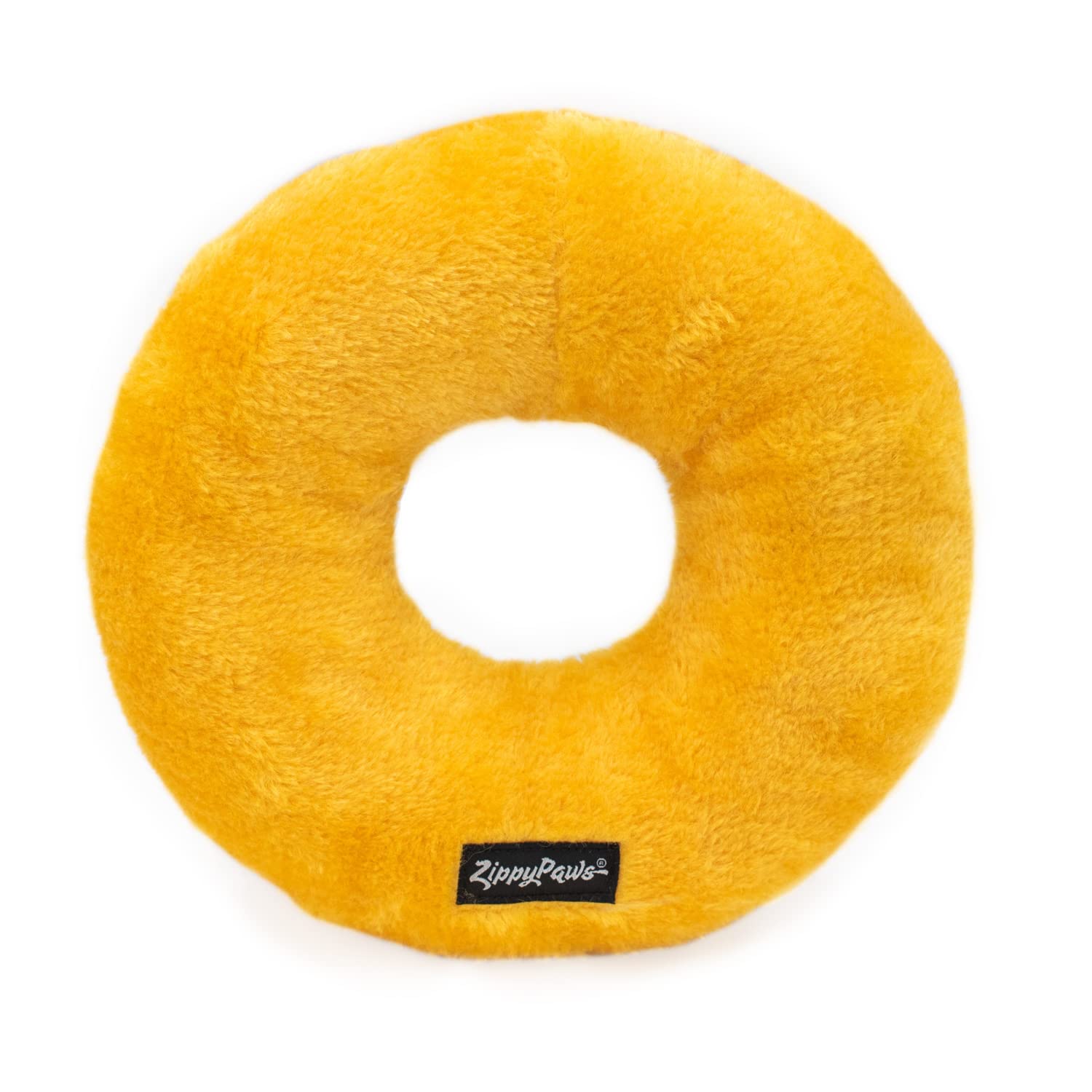 ZippyPaws Jumbo Donutz con dos sonajeros para mayor entretenimiento.