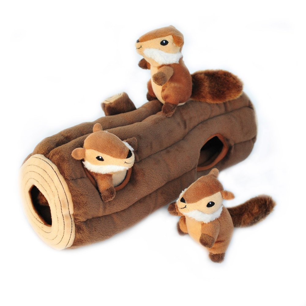 ZippyPaws Burrow: ardilla en madriguera para juego interactivo.