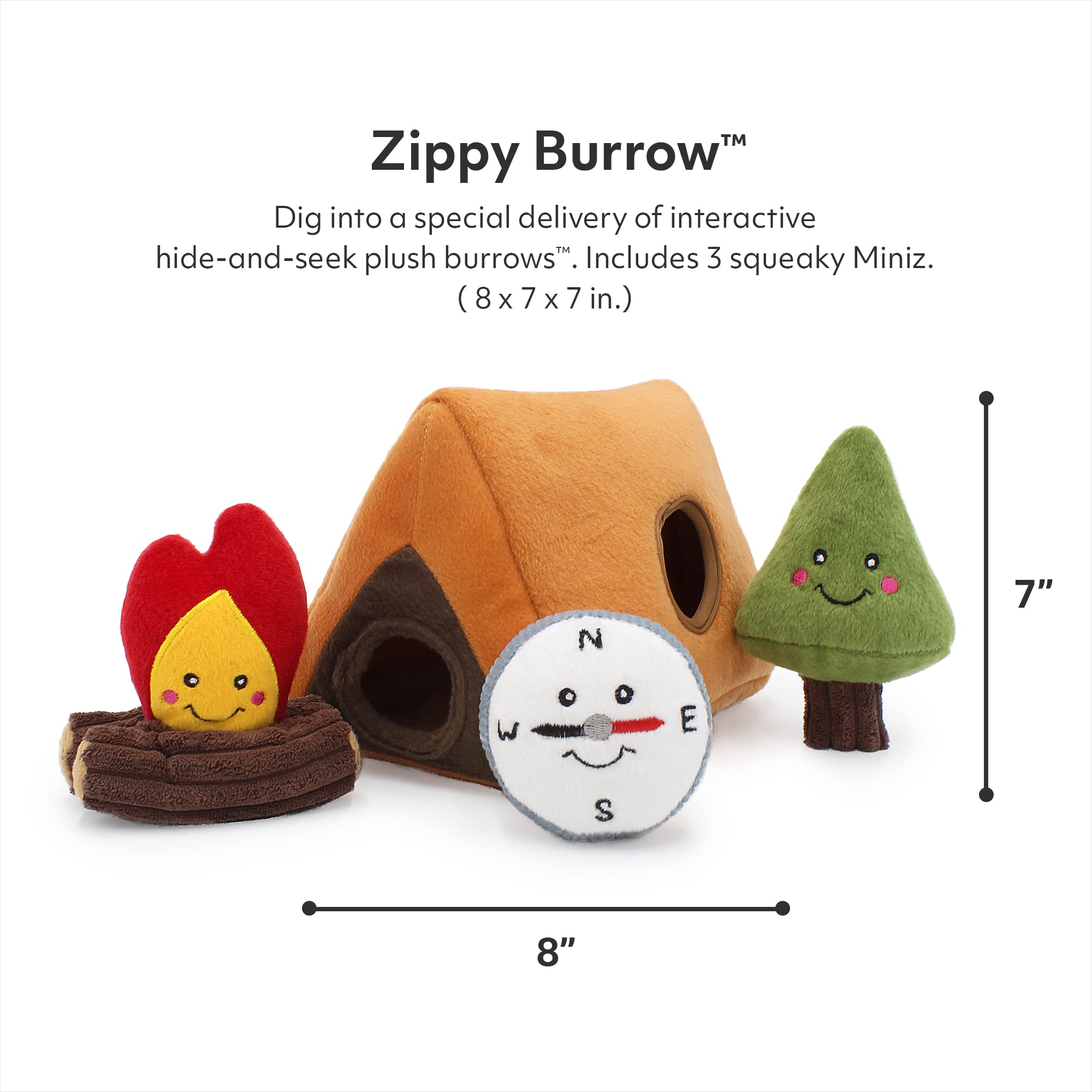 ZippyPaws refugio de camping, tienda interior para perros, diversión en casa