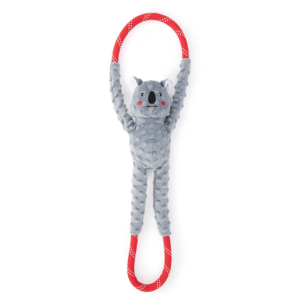 ZippyPaws RopeTugz Koala, cuerda duradera para juego de tirar