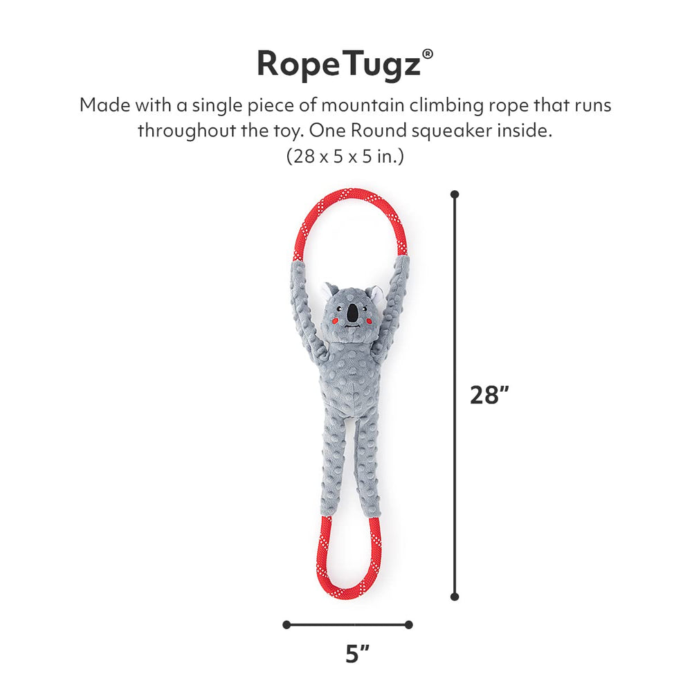 ZippyPaws RopeTugz Koala, juego interactivo de tirar para perros activos