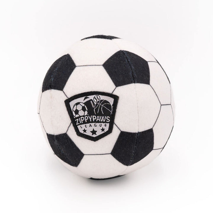 ZippyPaws SportsBallz, balón de fútbol para perros, ideal para juego activo.