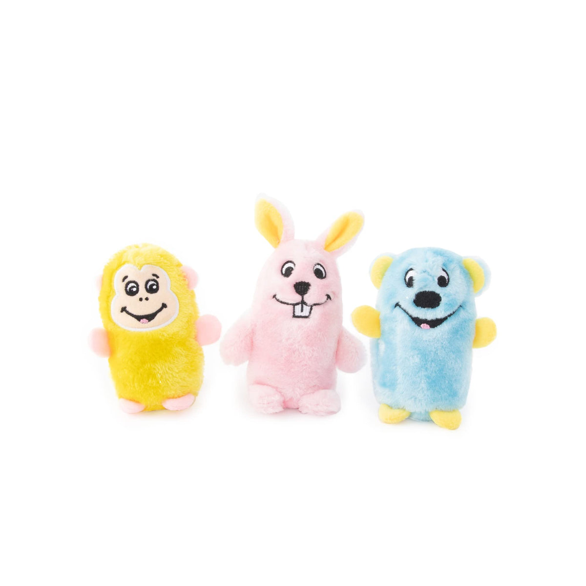 ZippyPaws Squeakie Buddies oso, peluche suave, ideal para juego interactivo con sonido