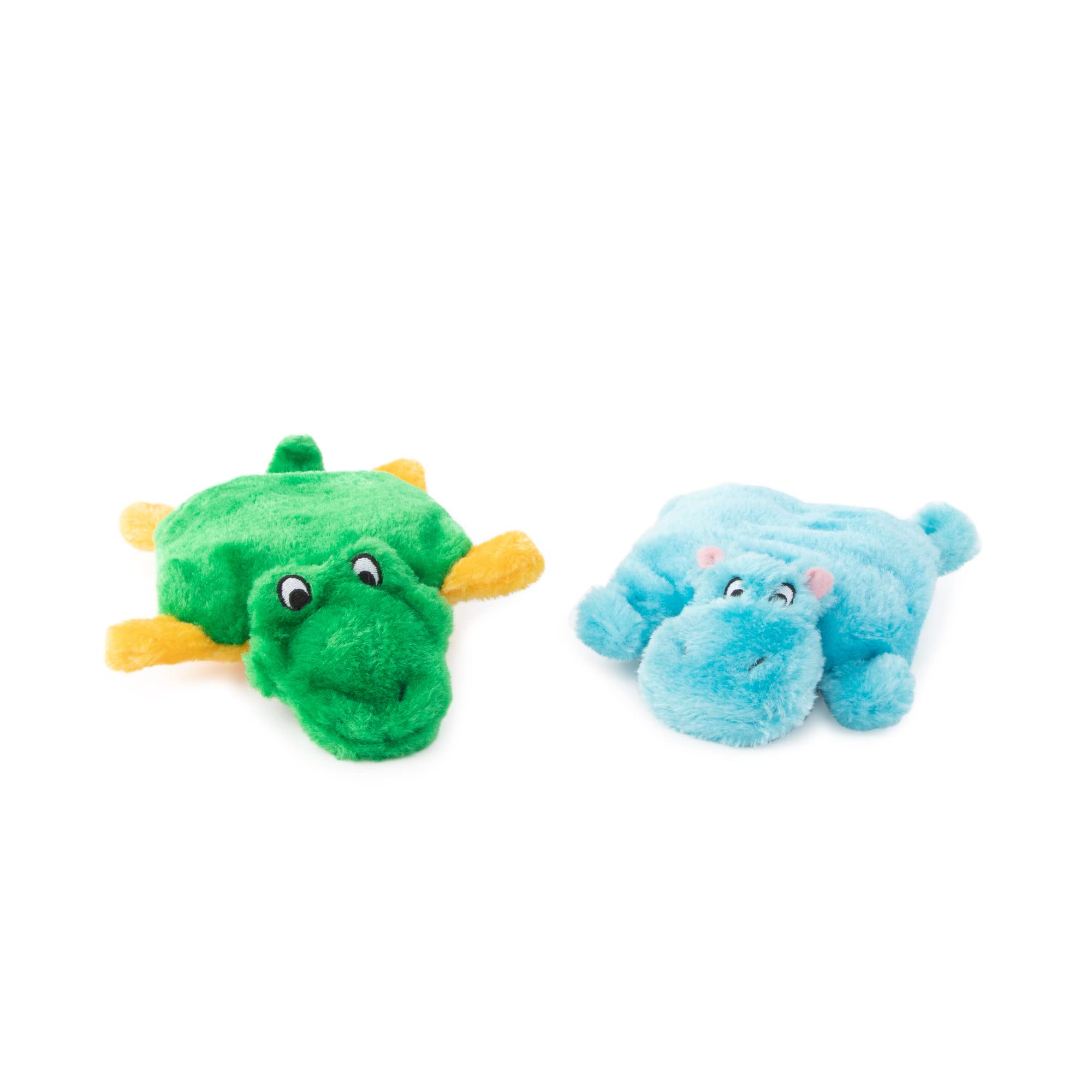 ZippyPaws Squeakie Pad Hippo: juego suave sin relleno para juego prolongado.