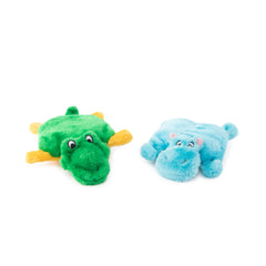 ZippyPaws Squeakie Pad Hippo: juego suave sin relleno para juego prolongado.