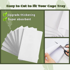 ZIQON papel liner jaula aves 120 hojas resiste humedad.