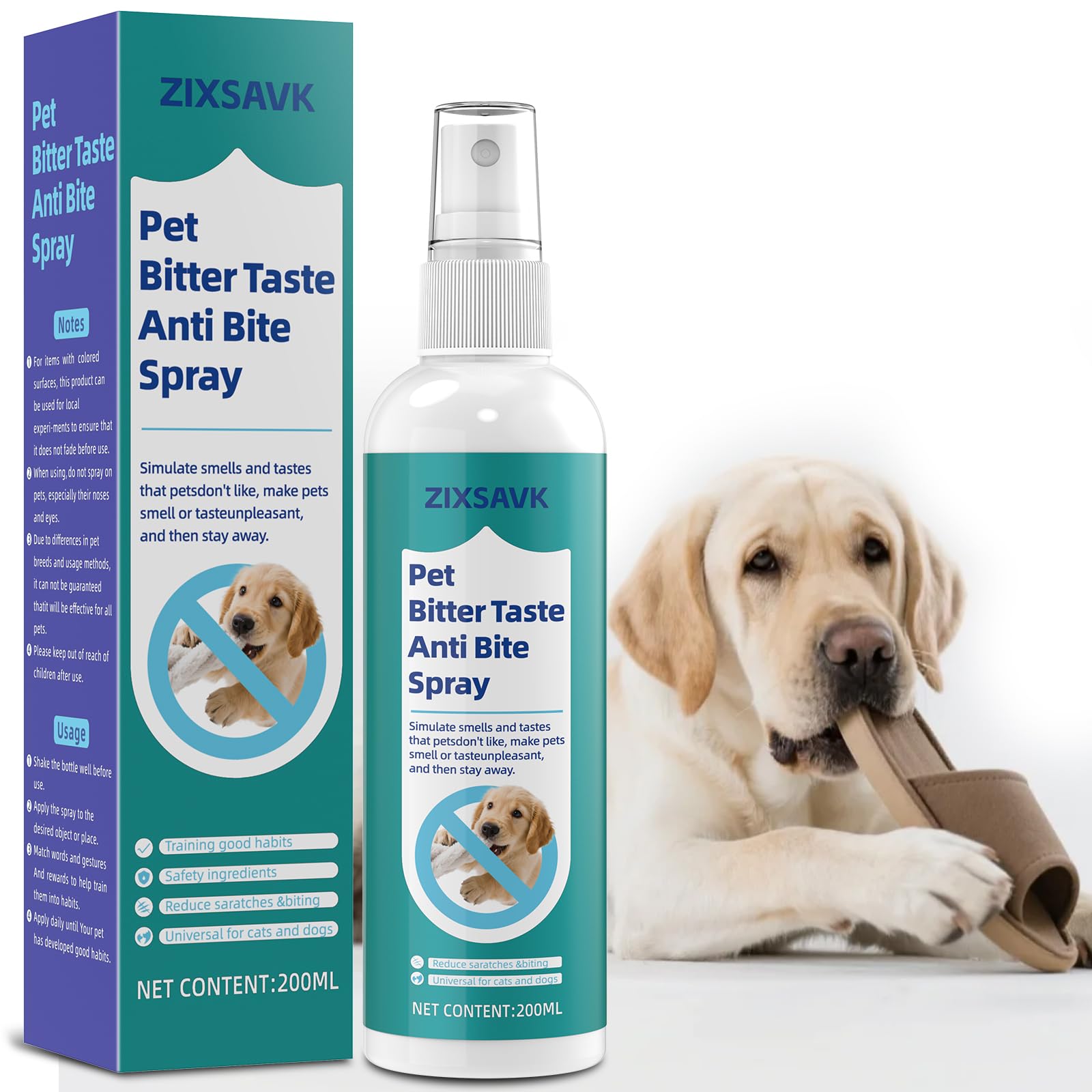 Zixsavk spray amargo de manzana para perros, disuasión segura al mordisqueo