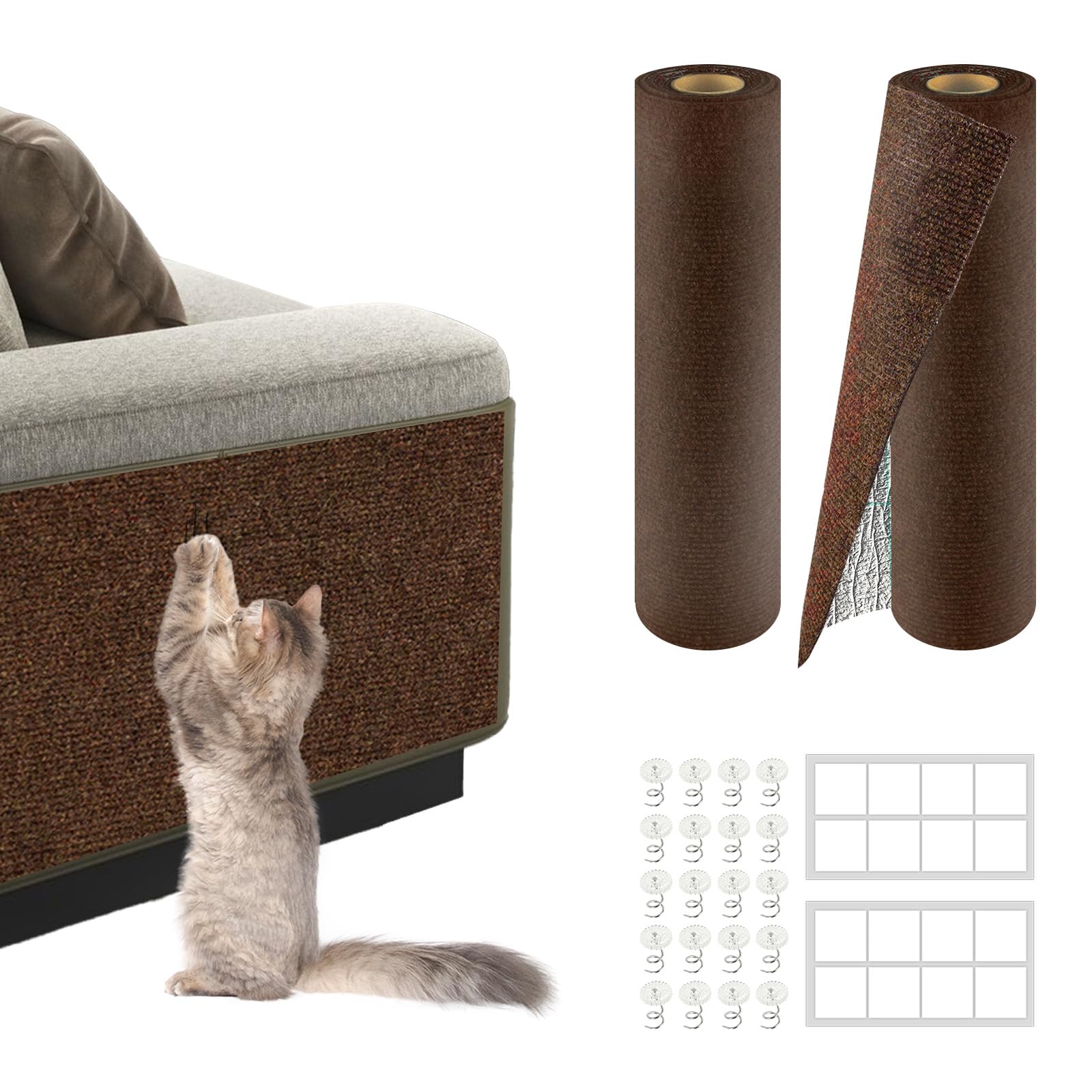 ZLAFM alfombra rascadora para gatos de 78.7 pulgadas protege muebles