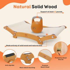 ZLAFM base de madera haya estable y duradera.