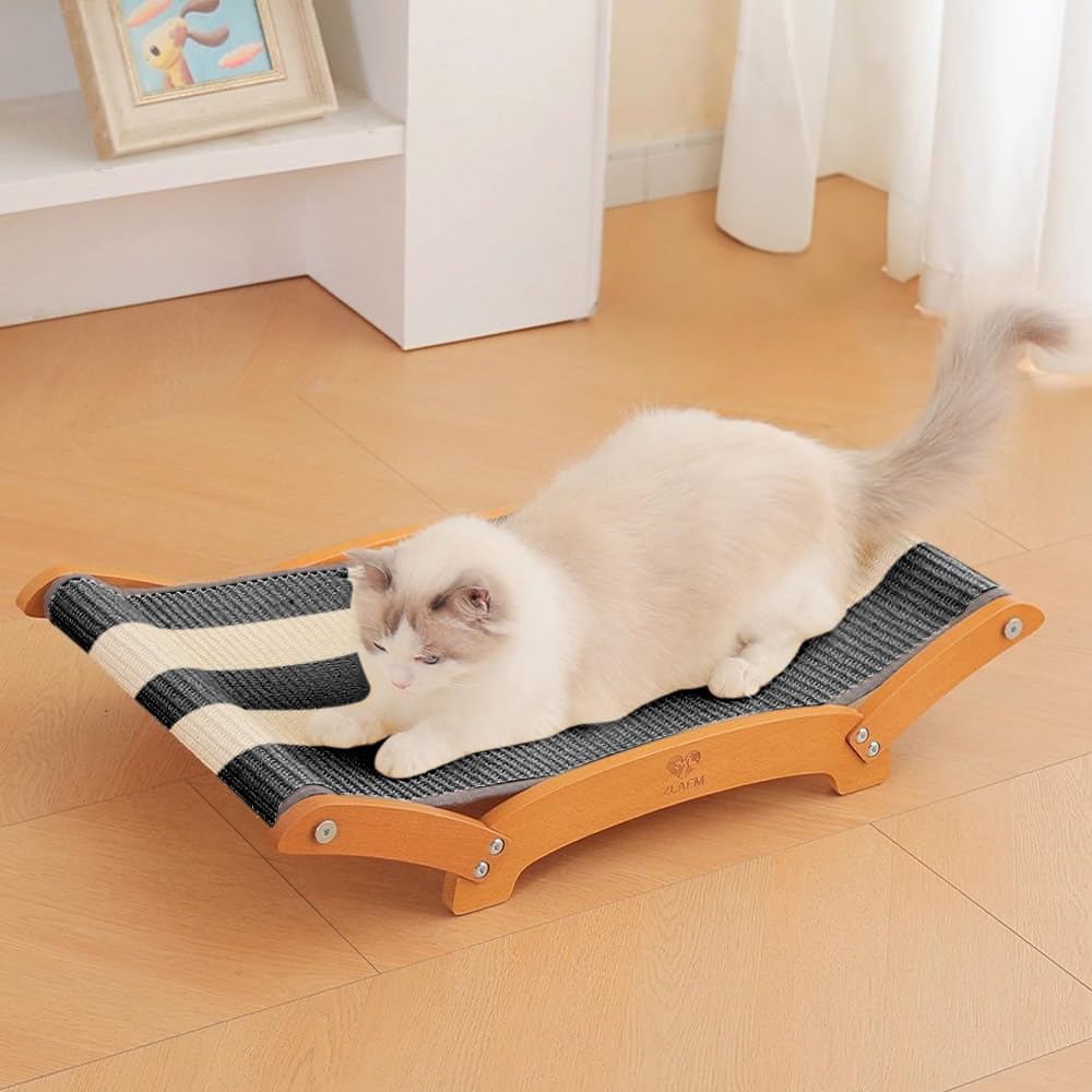 ZLAFM cama hamaca sisal grande para gatos, descanso cómodo