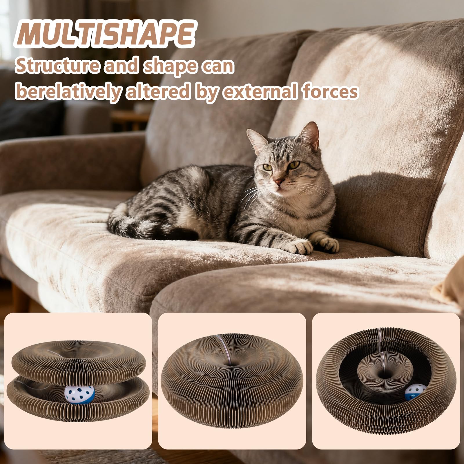ZLAFM catnip incluido para estimular curiosidad y juego natural.