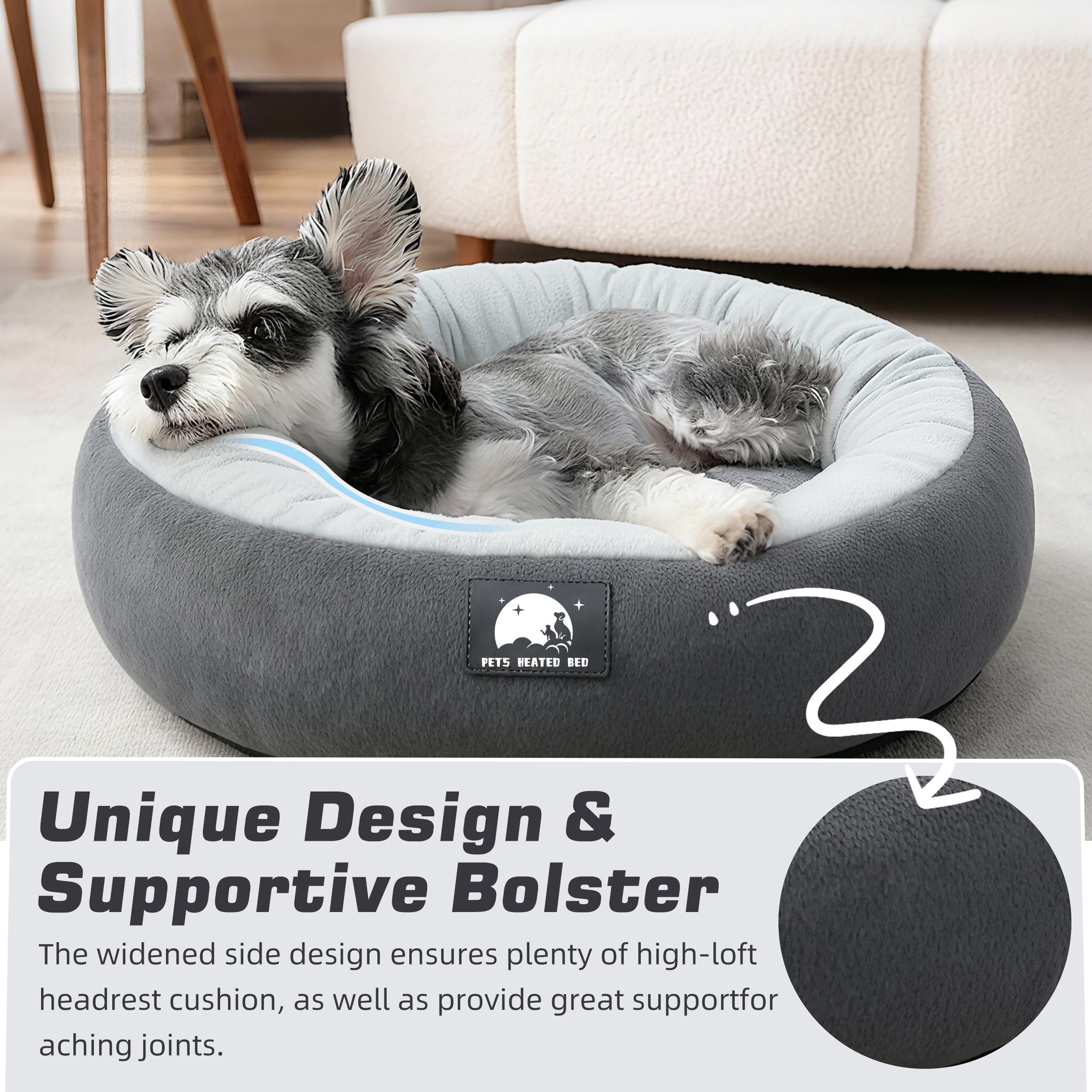 ZNOFAN cama para gatos en forma de dona suave para relajación diaria.