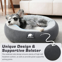 ZNOFAN cama para gatos en forma de dona suave para relajación diaria.