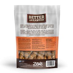 Zoe Peanut Butter Twists con pollo real, crujiente para masticar.
