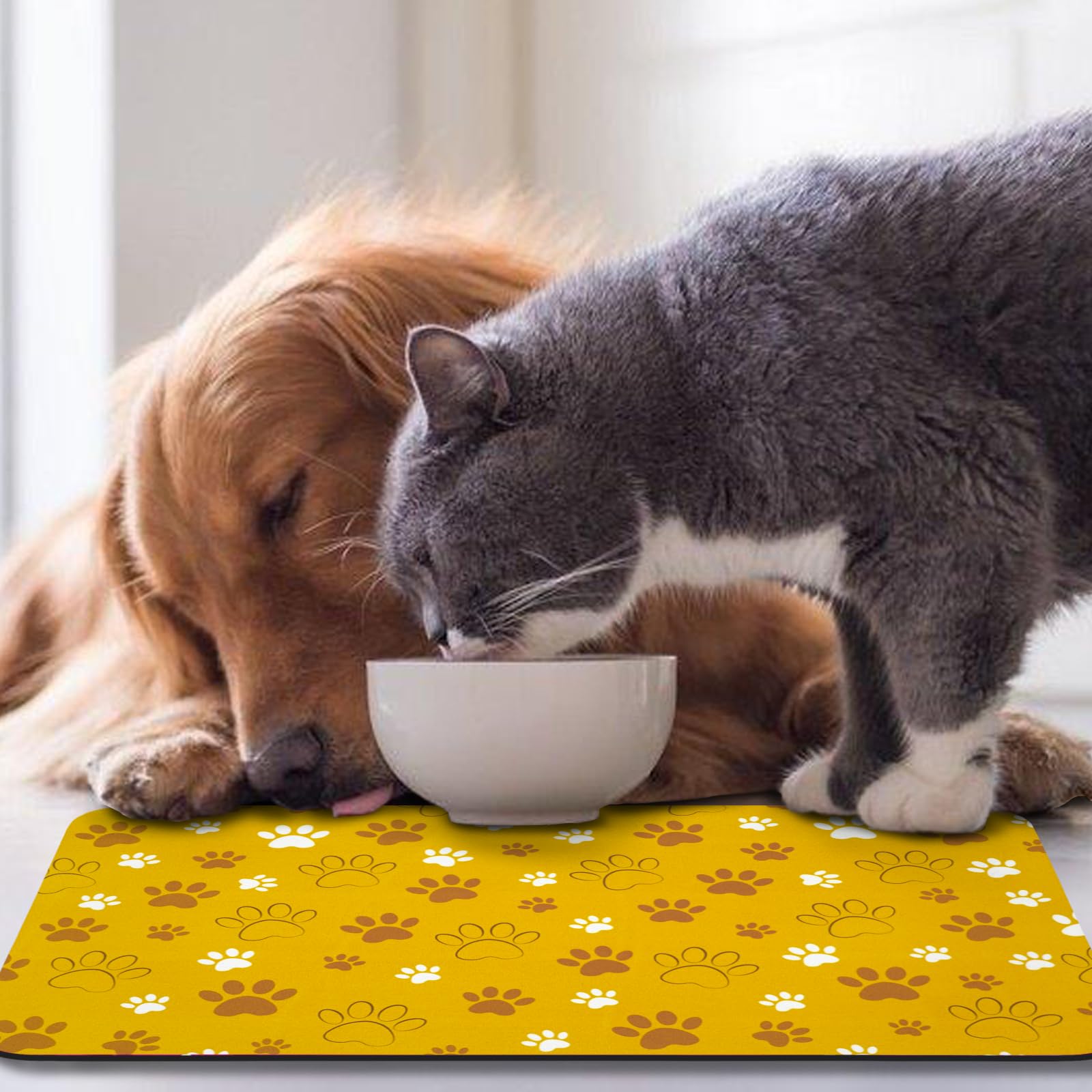 Tapete absorbente Zoeeya para comida de perro protege el suelo