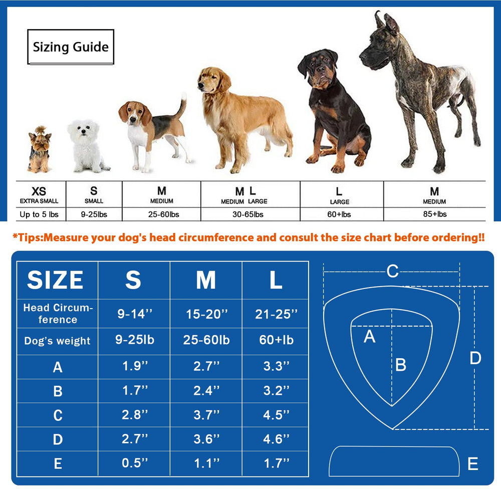 ZOHAN carcasa ABS duradera, orejeras para perro, azul