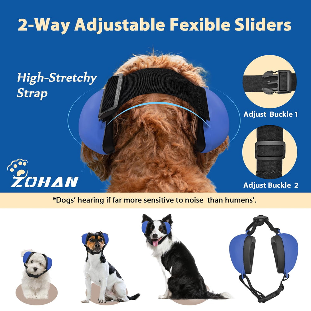 ZOHAN orejeras para perros con cierre rápido facilitan colocación.
