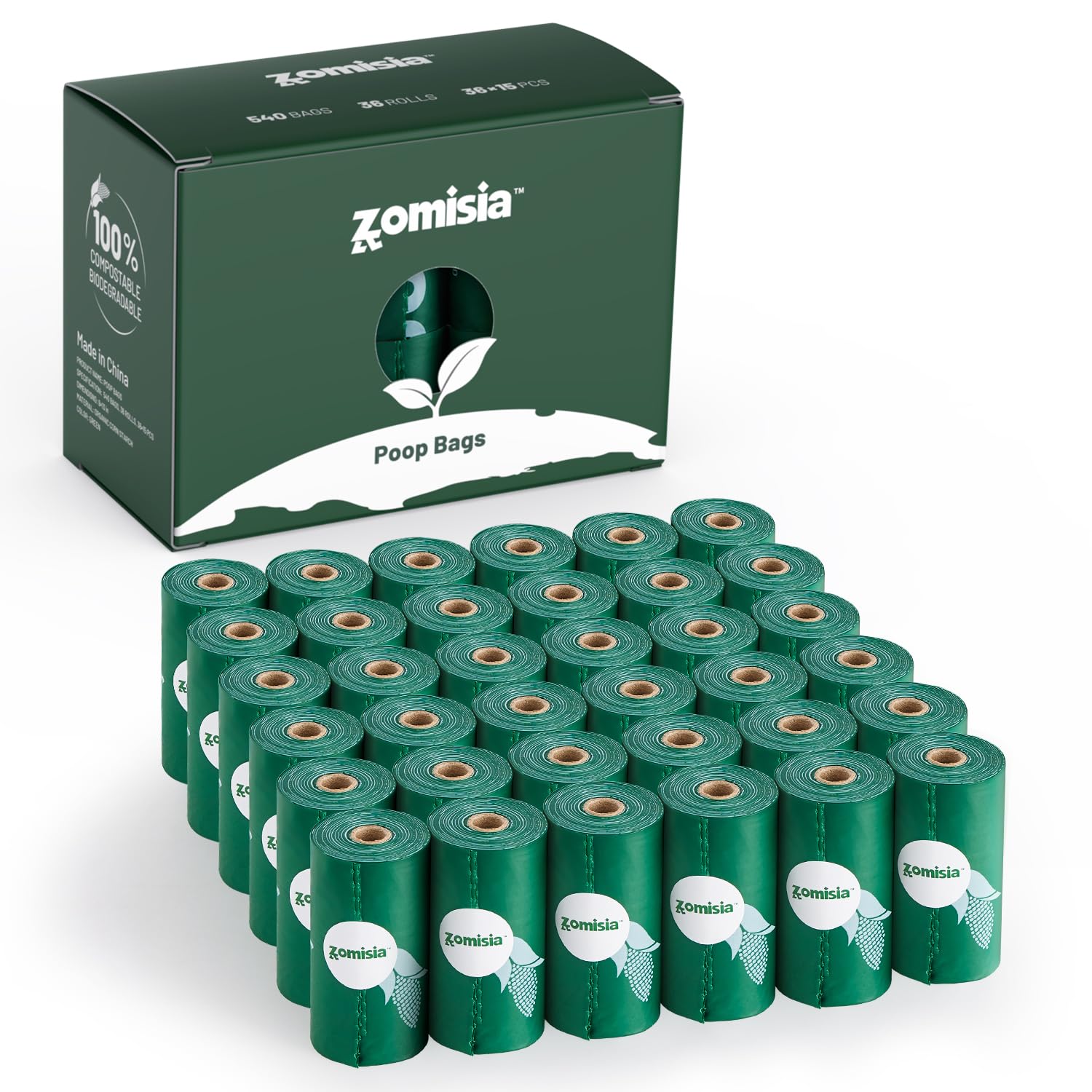 Bolsas ZOMISIA compostables para caca de perro, amigables con el planeta
