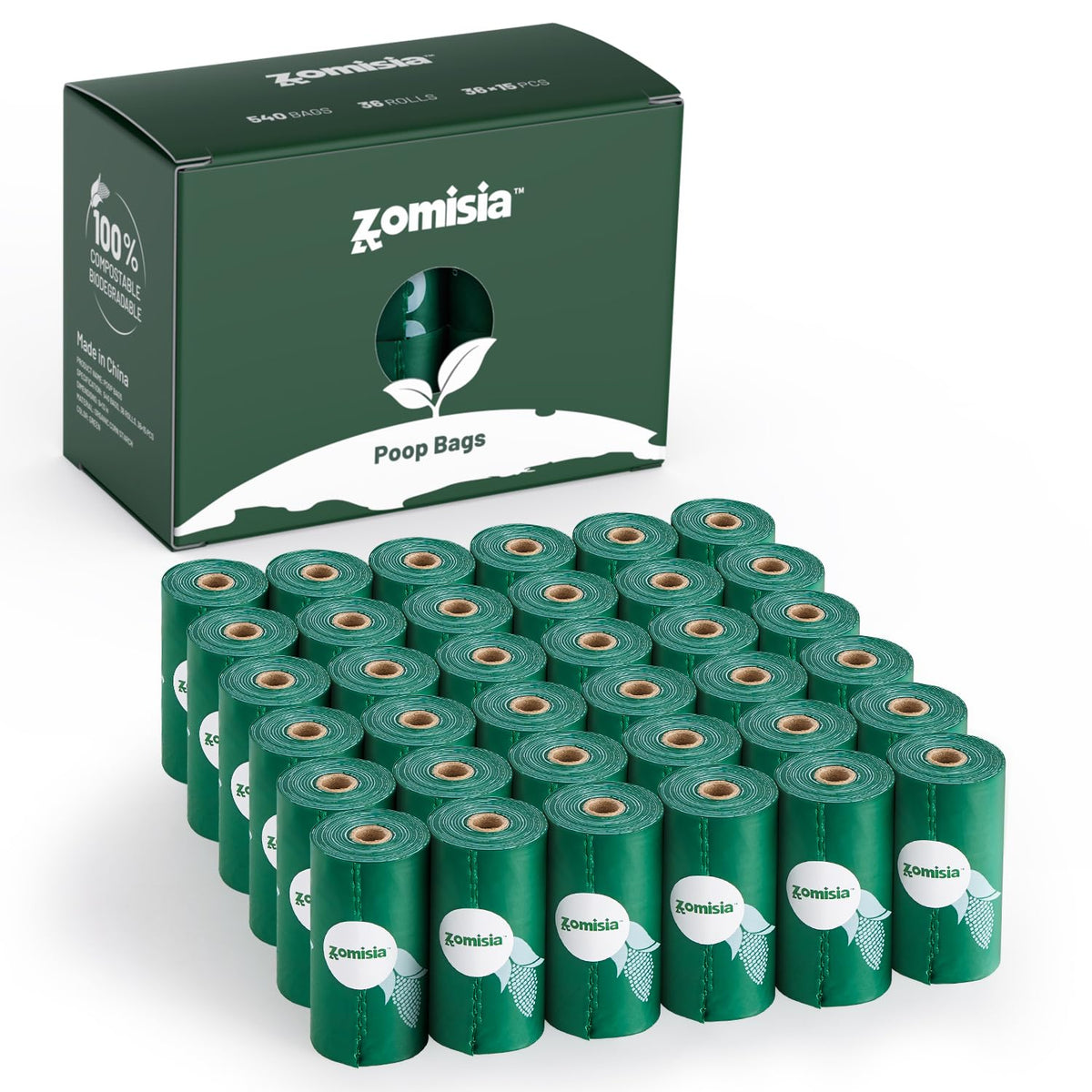 Bolsas ZOMISIA compostables para caca de perro, amigables con el planeta